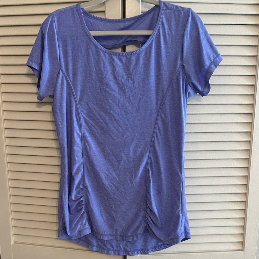 GAIAM Women's Light Blue Short Sleeve Tee